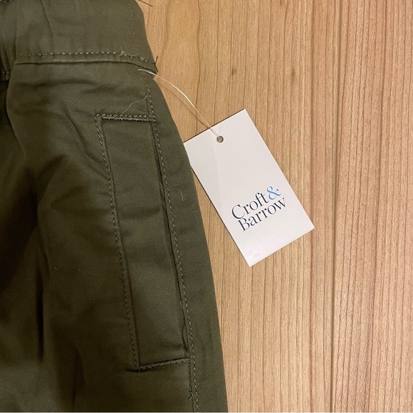 NWT Croft & Barrow Army Green Utility Skirt with Pockets - Size Petite Medium - Picture 3 of 8